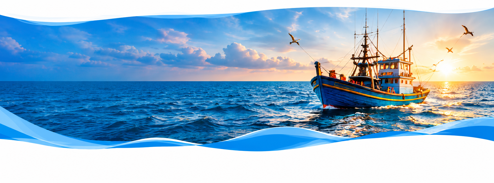 Fishing boat at sea